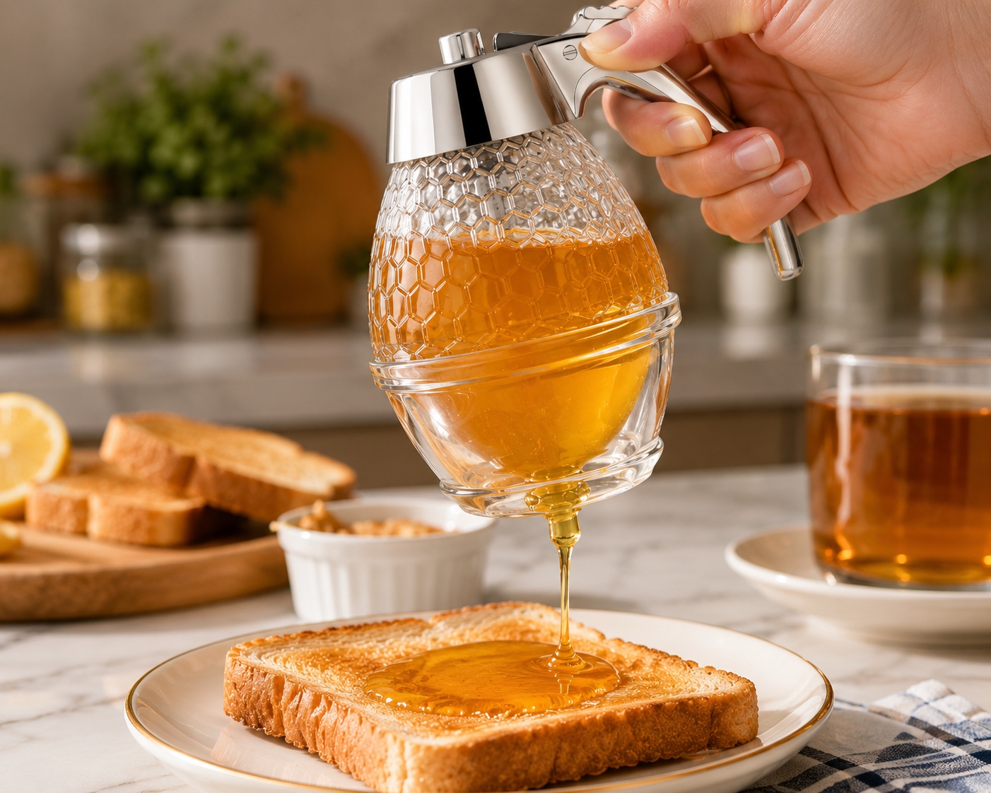 Premium No-Drip Honey Dispenser