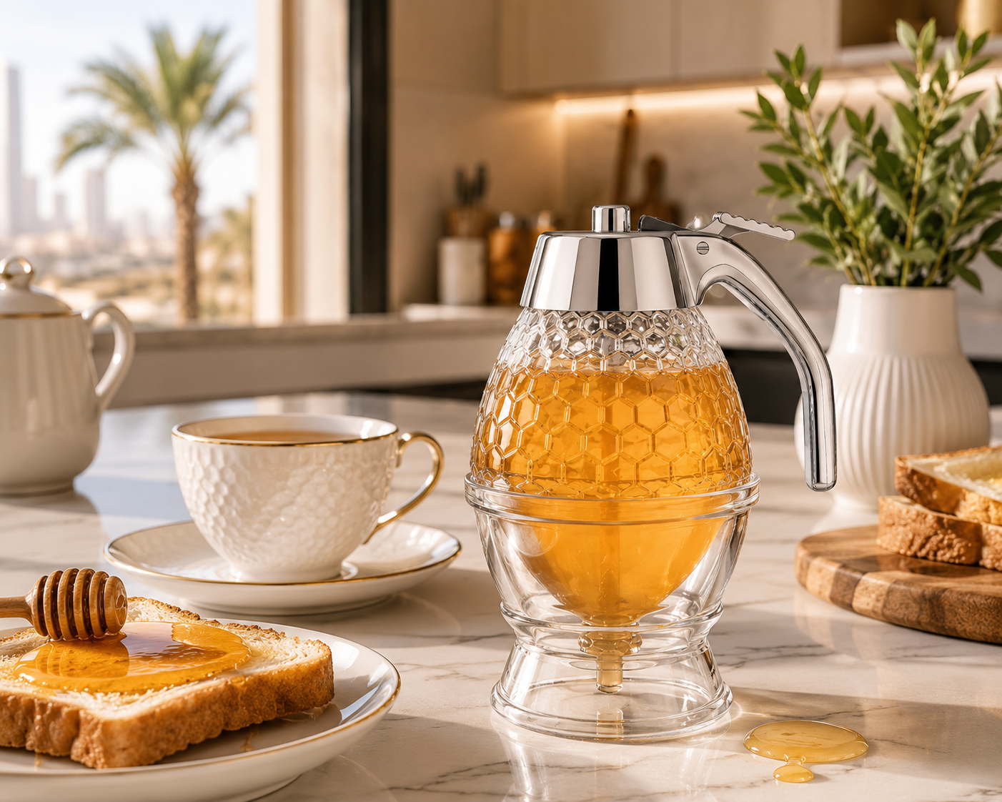 Premium No-Drip Honey Dispenser